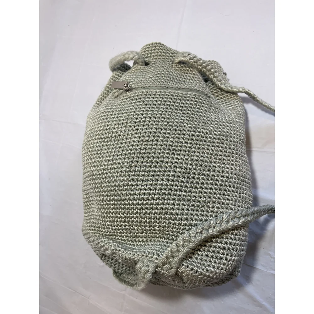 The Sak Dylan Backpack Purse Crochet light green